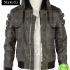 CYBERPUNK 2077 SAMURAI BOMBER LEATHER JACKET
