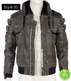 CYBERPUNK 2077 SAMURAI BOMBER LEATHER JACKET CYBERPUNK 2077 SAMURAI BOMBER LEATHER JACKET