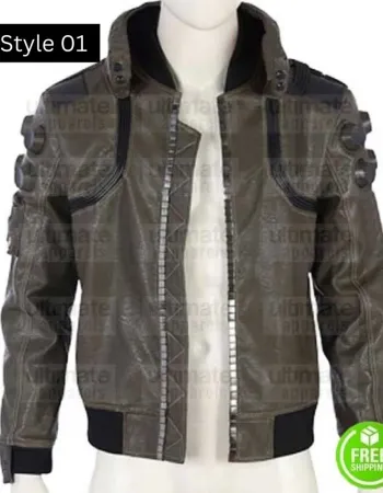 CYBERPUNK 2077 SAMURAI BOMBER LEATHER JACKET