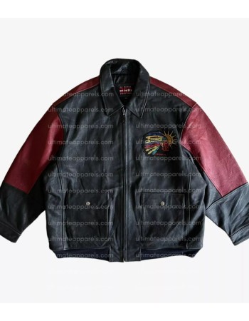 Avirex Retro Vintage 90s Graffiti Varsity Jacket