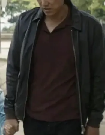 Code 8 Sung Kang (Park) Black Bomber Leather Jacket