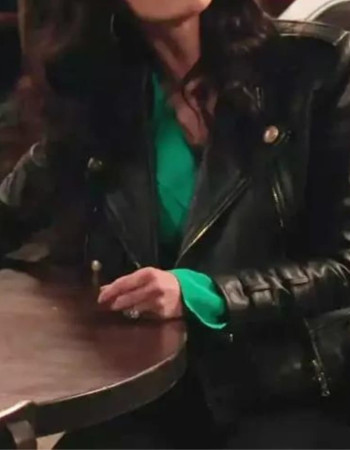 Extended Family 2024 Abigail Spencer Black Biker Leather Jacket