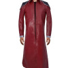 FFVII Genesis Rhapsodos Burgundy Leather Coat