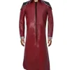 FFVII Genesis Rhapsodos Burgundy Leather Coat FFVII Genesis Rhapsodos Burgundy Leather Coat