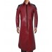 FFVII Genesis Rhapsodos Burgundy Leather Coat