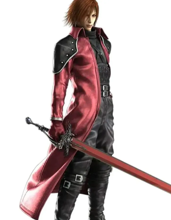 FFVII Genesis Rhapsodos Burgundy Leather Coat FFVII Genesis Rhapsodos Burgundy Leather Coat
