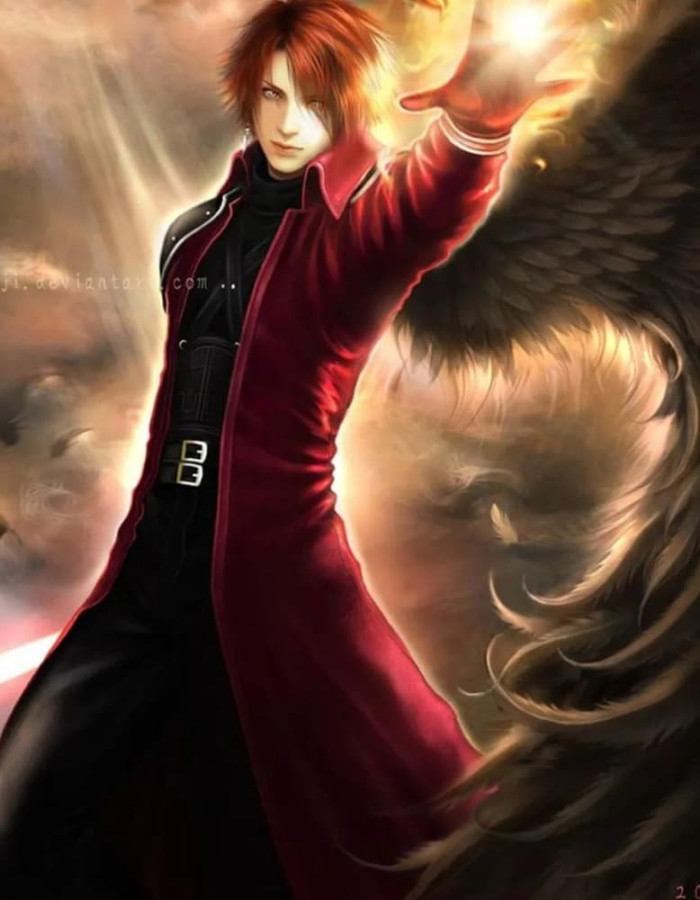 FFVII Genesis Rhapsodos Burgundy Leather Coat