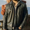 Inganno 2024 Giacomo Gianniotti Black Leather Jacket
