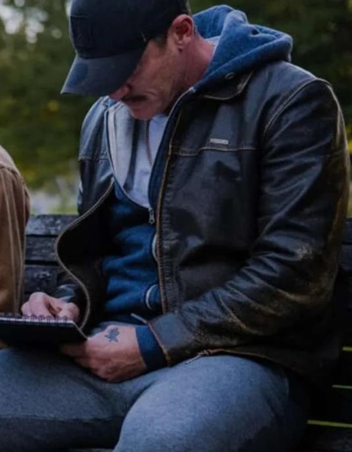 5lbs of Pressure 2024 Luke Evans Brown Leather Jacket 5lbs of Pressure 2024 Luke Evans Brown Leather Jacket