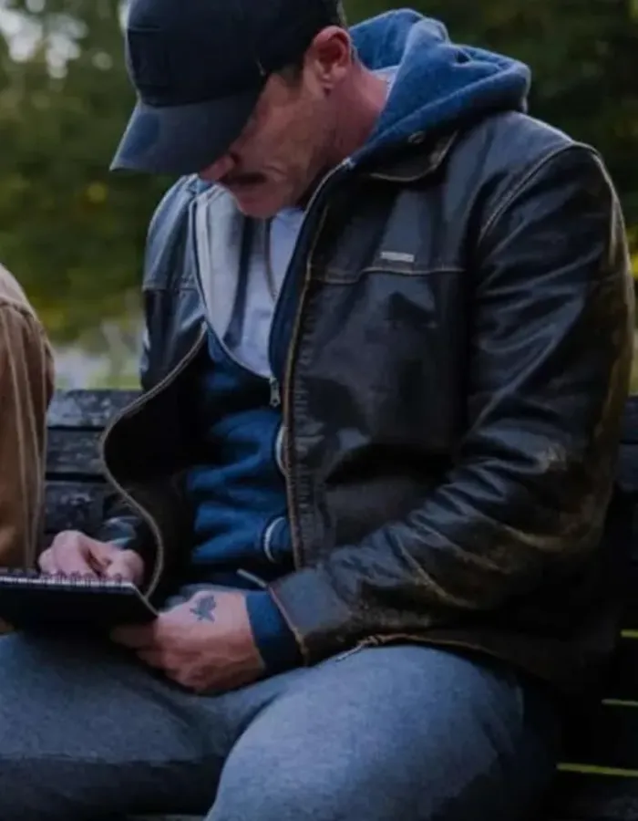 5lbs of Pressure 2024 Luke Evans Brown Leather Jacket 5lbs of Pressure 2024 Luke Evans Brown Leather Jacket