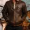5lbs of Pressure 2024 Luke Evans Brown Leather Jacket