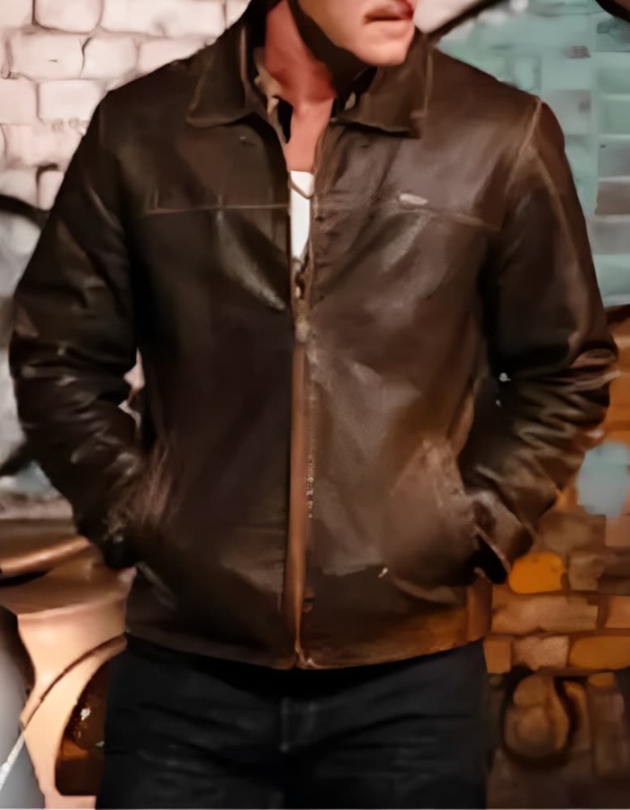 5lbs of Pressure 2024 Luke Evans Brown Leather Jacket 5lbs of Pressure 2024 Luke Evans Brown Leather Jacket