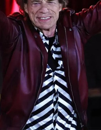 Mick Jagger NYC Club Bomber Leather Jacket
