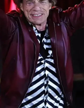 Mick Jagger NYC Club Bomber Leather Jacket