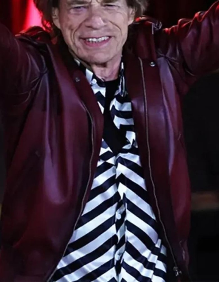 Mick Jagger NYC Club Bomber Leather Jacket Mick Jagger NYC Club Bomber Leather Jacket
