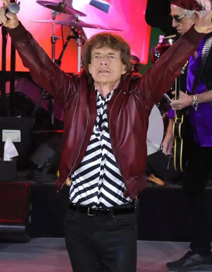 Mick Jagger NYC Club Bomber Leather Jacket Mick Jagger NYC Club Bomber Leather Jacket