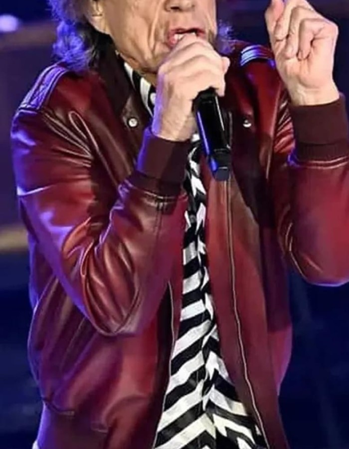 Mick Jagger NYC Club Bomber Leather Jacket Mick Jagger NYC Club Bomber Leather Jacket