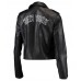 Yankees Biker NY Black Leather Jacket