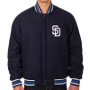 San Diego Padres Navy Blue Varsity Bomber Wool Jacket San Diego Padres Navy Blue Varsity Bomber Wool Jacket
