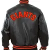 San Francisco Giants Black Bomber Leather Jacket