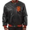 San Francisco Giants Black Bomber Leather Jacket San Francisco Giants Black Bomber Leather Jacket