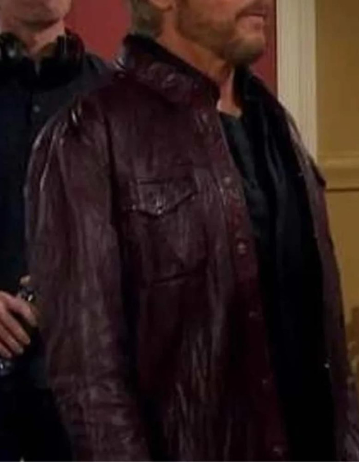 Days of Our Lives Season 2 Stephen Nichols Burgundy Leather Jacket Days of Our Lives Season 2 Stephen Nichols Burgundy Leather Jacket
