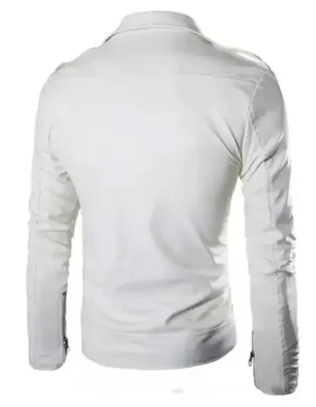 Superfly Juju White Leather Jacket Superfly Juju White Leather Jacket