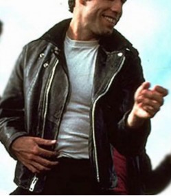 T Birds Danny Grease Black Biker Leather Jacket