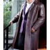 The Penguin 2024 Colin Farrell Brown Leather Trench Coat