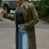 Wild Cards 2024 Vanessa Morgan Green Cotton Trench Coat Wild Cards 2024 Vanessa Morgan Green Cotton Trench Coat