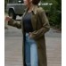 Wild Cards 2024 Vanessa Morgan Green Cotton Trench Coat