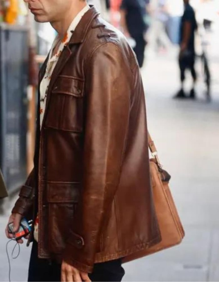 A Different Man 2024 Sebastian Stan (Edward) Brown Leather Jacket A Different Man 2024 Sebastian Stan (Edward) Brown Leather Jacket