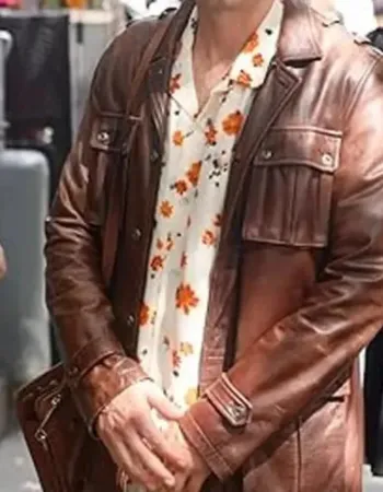 A Different Man 2024 Sebastian Stan (Edward) Brown Leather Jacket