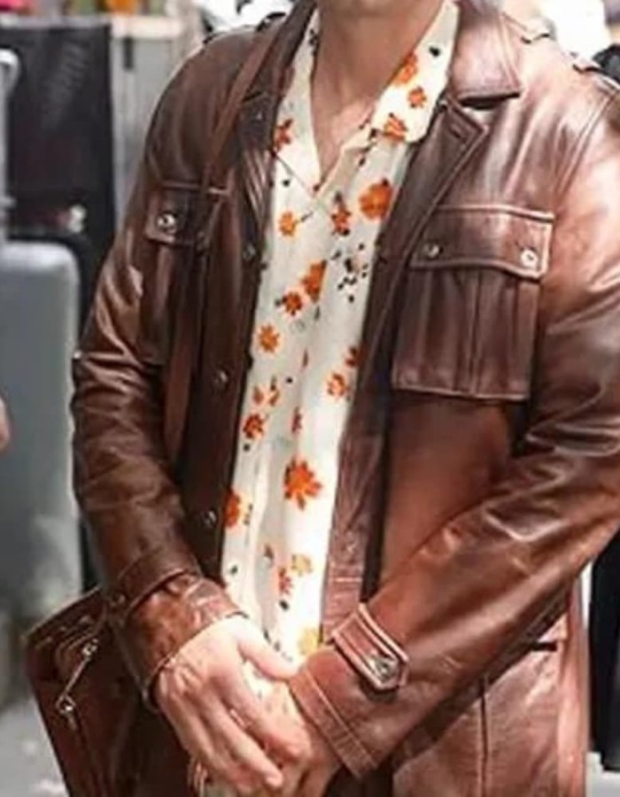 A Different Man 2024 Sebastian Stan (Edward) Brown Leather Jacket A Different Man 2024 Sebastian Stan (Edward) Brown Leather Jacket