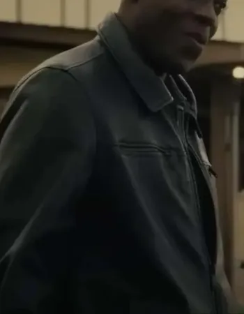 Ato Essandoh Reptile Black Leather Jacket