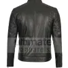 Austin Mens Black Cafe Racer Leather Jacket