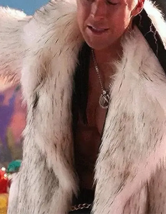 Barbie Ryan Gosling Ken Costume Fur Coat