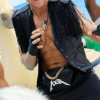 Barbie Ryan Gosling (Ken) Black Fringe Leather Vest