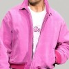 Barbie Ryan Gosling (Ken) Pink Suede Leather Jacket Barbie Ryan Gosling (Ken) Pink Suede Leather Jacket