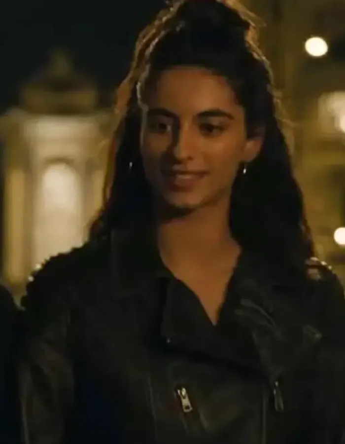 Berlin 2023 Begoña (Cameron) Black Biker Leather Jacket Berlin 2023 Begoña (Cameron) Black Biker Leather Jacket