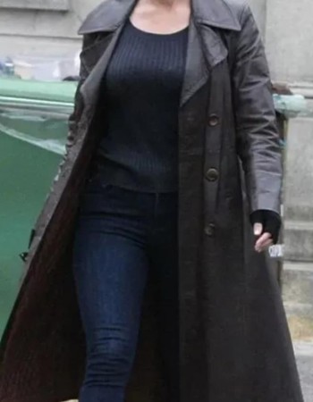 Alice Eve Cult Killer 2024 Cassie Holt Brown Trench Coat
