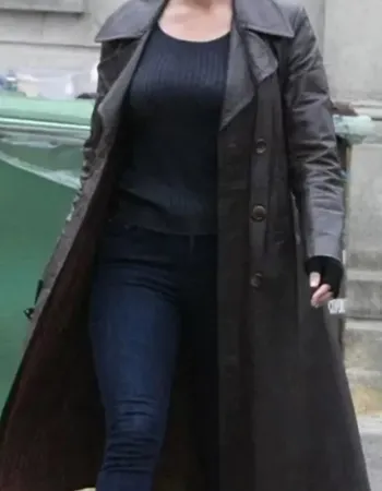Alice Eve Cult Killer 2024 Cassie Holt Brown Trench Coat