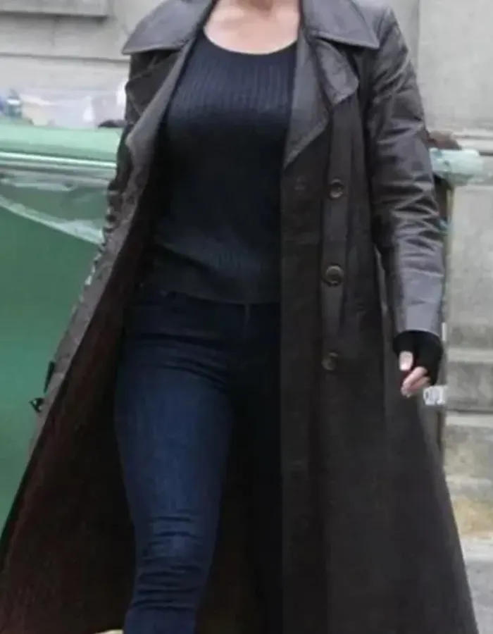 Alice Eve Cult Killer 2024 Cassie Holt Brown Trench Coat Alice Eve Cult Killer 2024 Cassie Holt Brown Trench Coat
