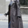 Alice Eve Cult Killer 2024 Cassie Holt Brown Trench Coat Alice Eve Cult Killer 2024 Cassie Holt Brown Trench Coat