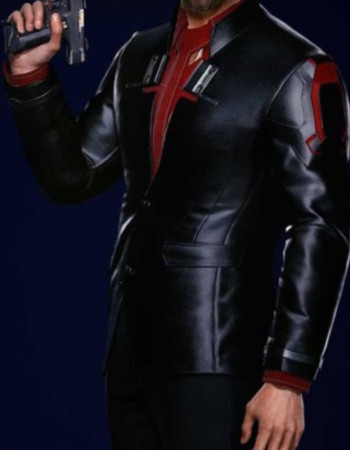 Cyberpunk 2077 Nomad Black Leather Blazer Cyberpunk 2077 Nomad Black Leather Blazer