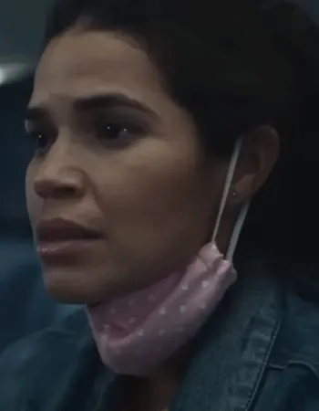 Dumb Money 2023 America Ferrera Blue Denim Jacket Dumb Money 2023 America Ferrera Blue Denim Jacket