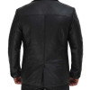 Elton Men's Black Quilted Leather Blazer Elton Men's Black Quilted Leather Blazer