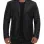 Elton Men's Black Quilted Leather Blazer