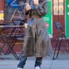 Emily Ratajkowski NYC Street 2023 Brown Leather Coat Emily Ratajkowski NYC Street 2023 Brown Leather Coat