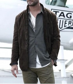 Extraction 2 Chris Hemsworth (Tyler Rake) Brown Suede Leather Jacket